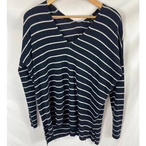 Ann Taylor Double V Striped Sweater size XS